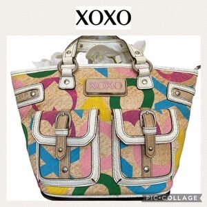 XOXO Chesapeake Straw Multicolored vintage Purse